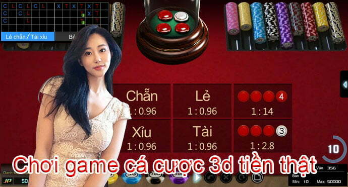 Chơi game cá cược 3d tiền thật về atm tại nhà cái Jcbet