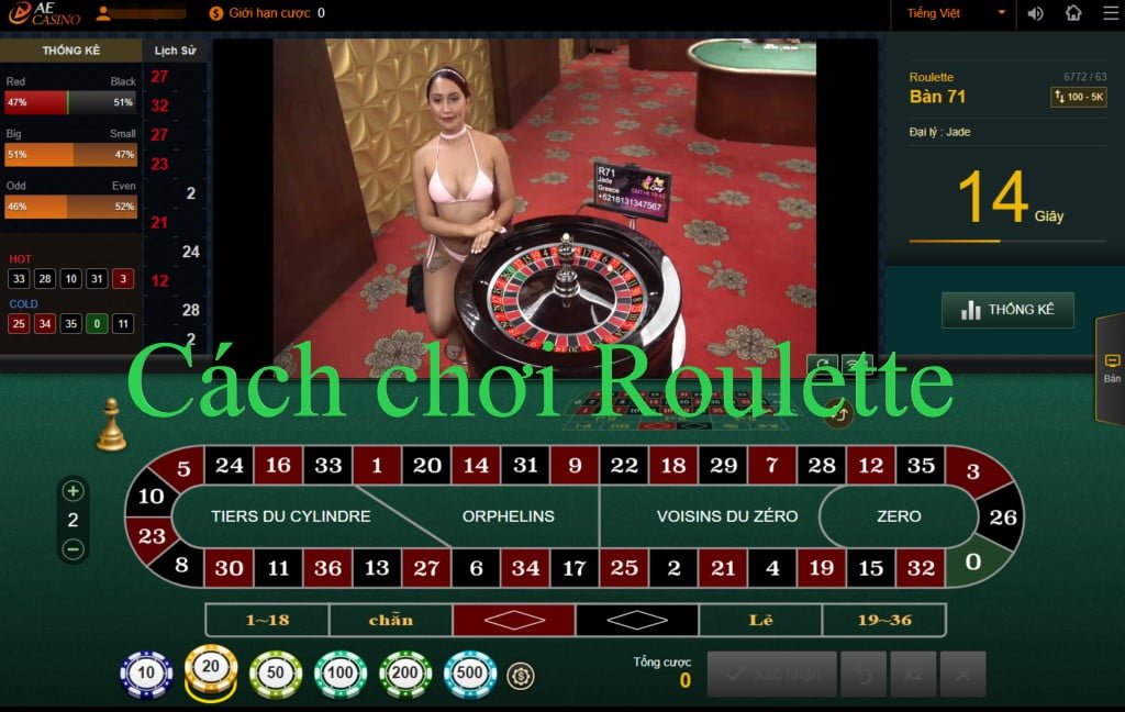Cách chơi roulette online