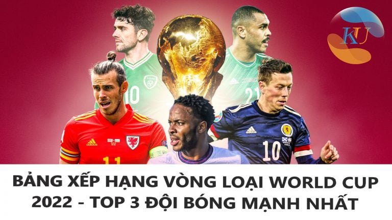 BXH VÒNG LOẠI WC 2022 – TOP 3 ĐỘI BÓNG MẠNH NHẤT