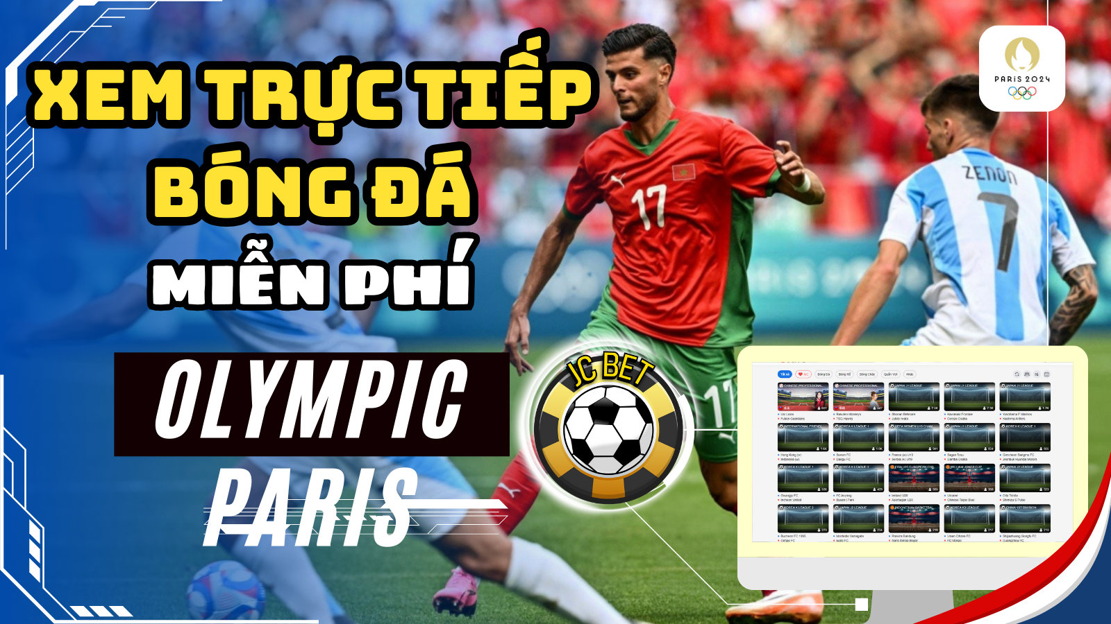 Xem trực tiếp bóng đá Olympic ở kênh nào